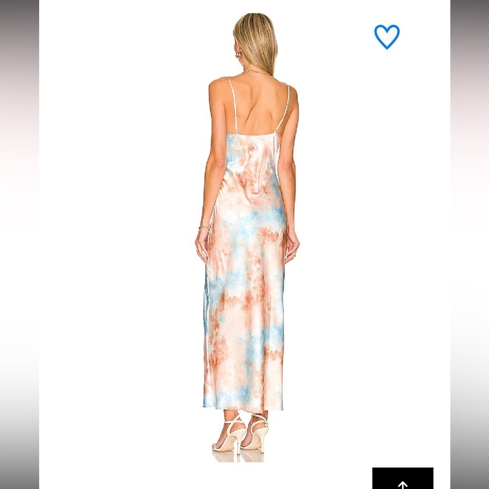 NWT Revolve superdown krystal slit maxi dress Orange Tie Dye - Picture 3 of 10